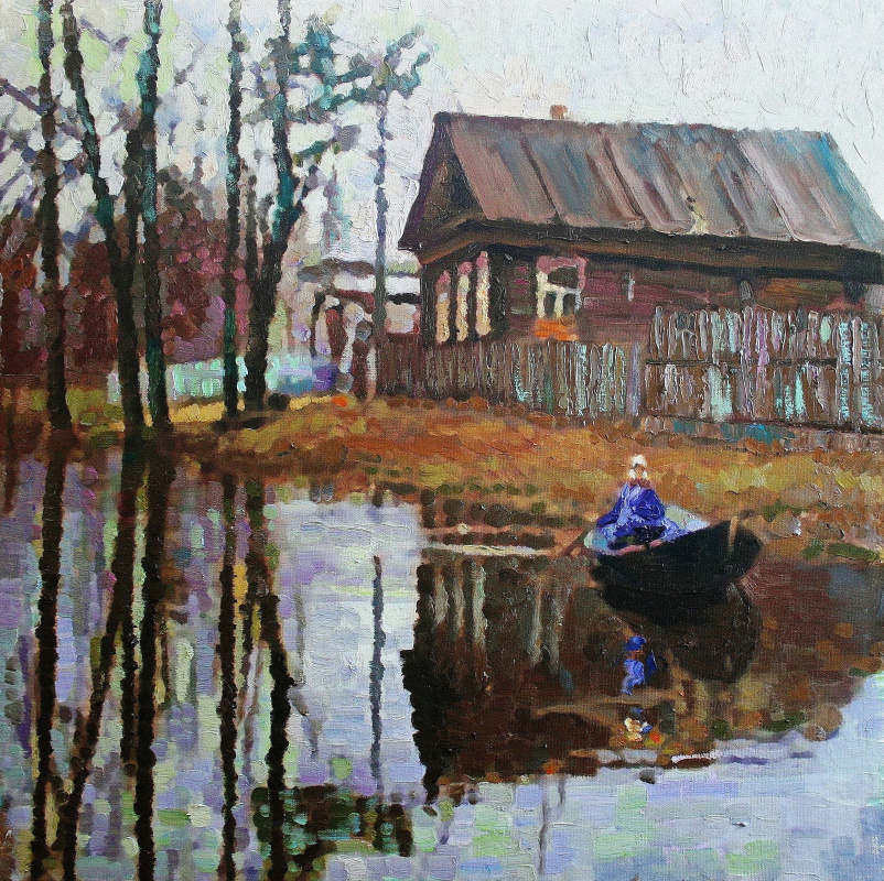 Mikhail Rudnik. April in the village