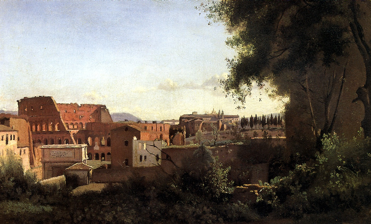 Camille Corot. View of the Colosseum from the Farnese Gardens