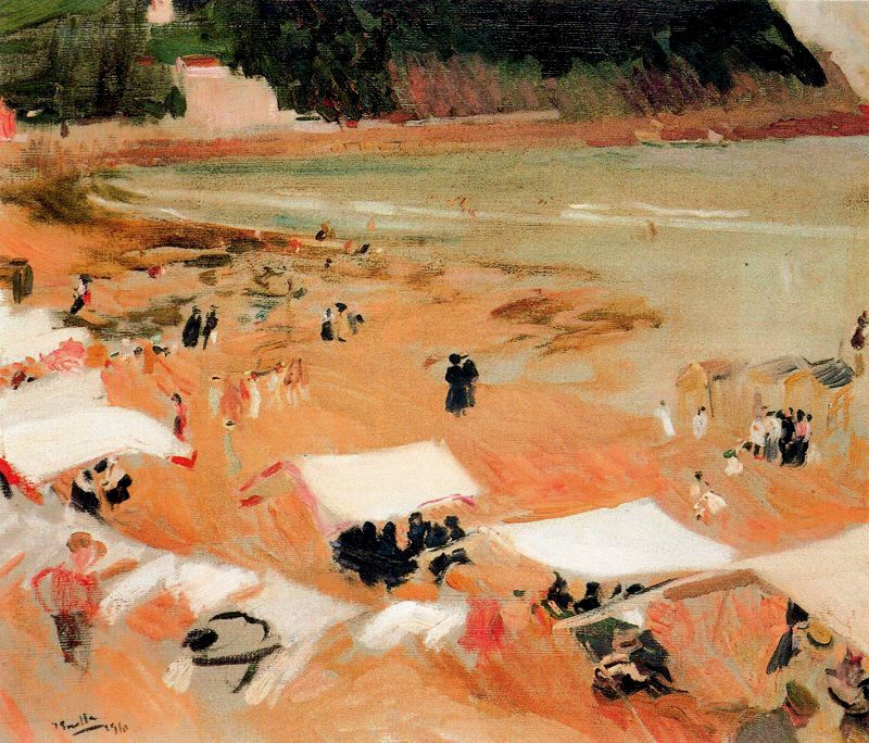 Joaquin Sorolla. The beach in Zarautz