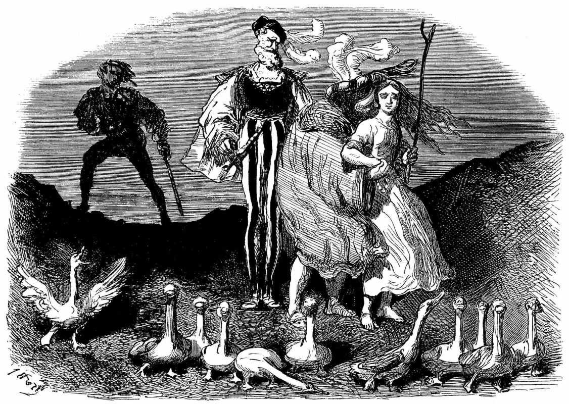 Paul Gustave Dore. Illustration to "Gargantua and Pantagruel" Rabelais
