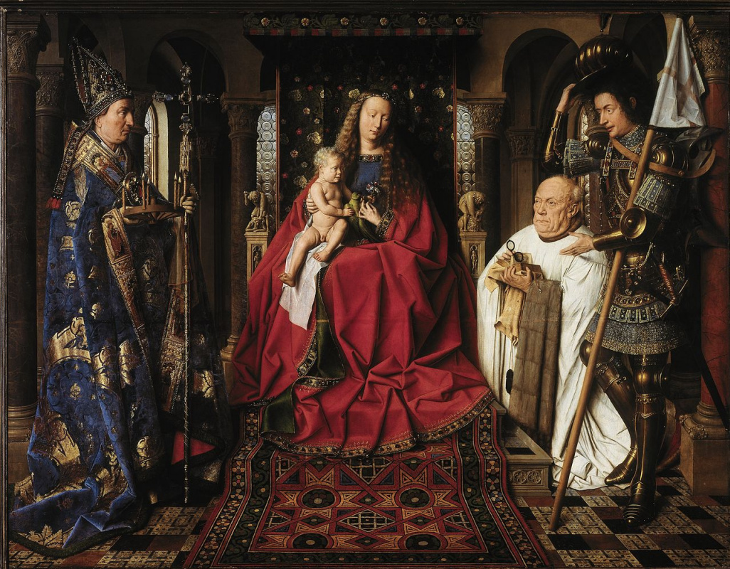 Jan van Eyck. Madonna canonica Georges van der Palais