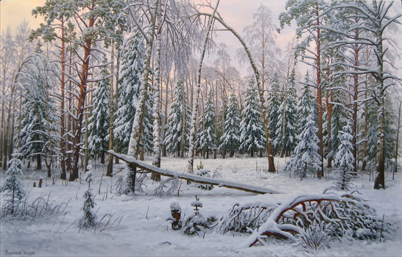 Alexander Vasilyevich Zoryukov. Snowy forest