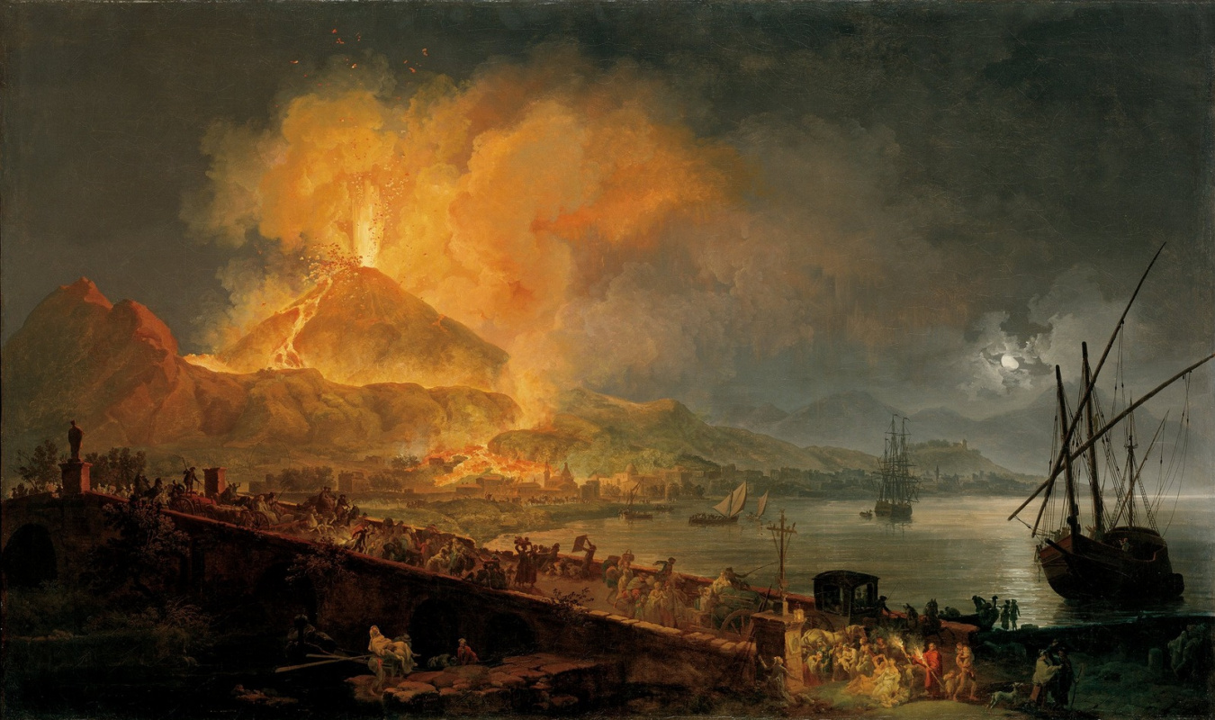 Pierre-Jacques Woller. The Eruption Of Mount Vesuvius. 1777