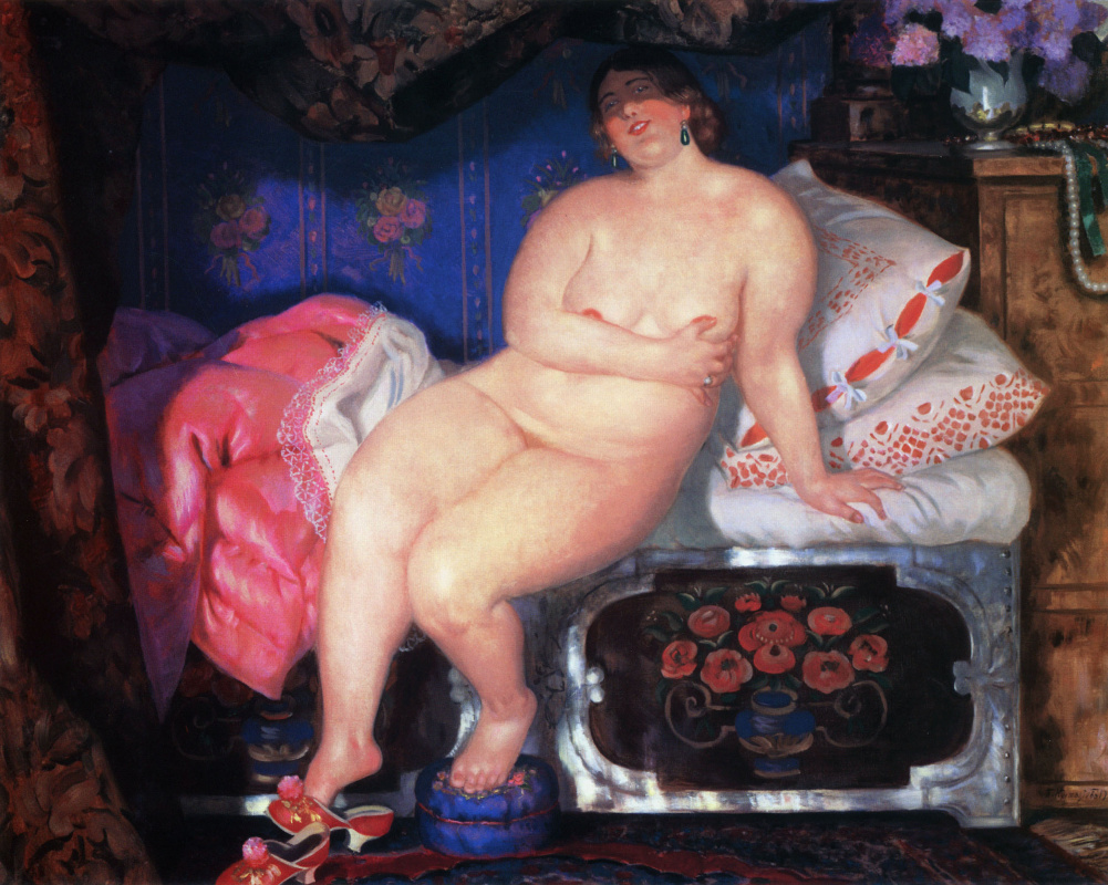 Boris Mikhailovich Kustodiev. Schöne Frau