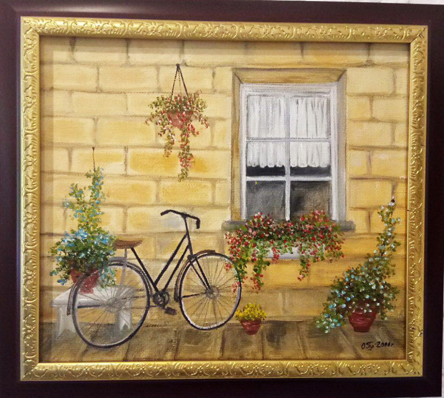 Ольга Болеславовна Горпинченко. Bicycle at the window