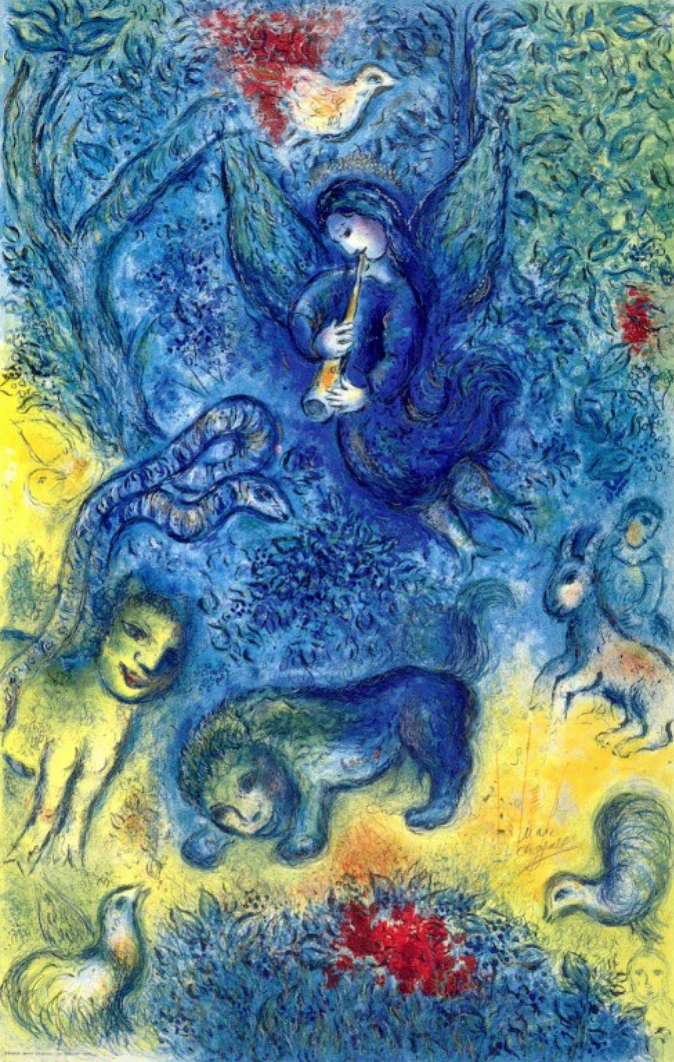 d*7様 Marc Chagall 版画 動物と人物 A portrait sketch. 7 stories from Marc Chagall's life: espionage