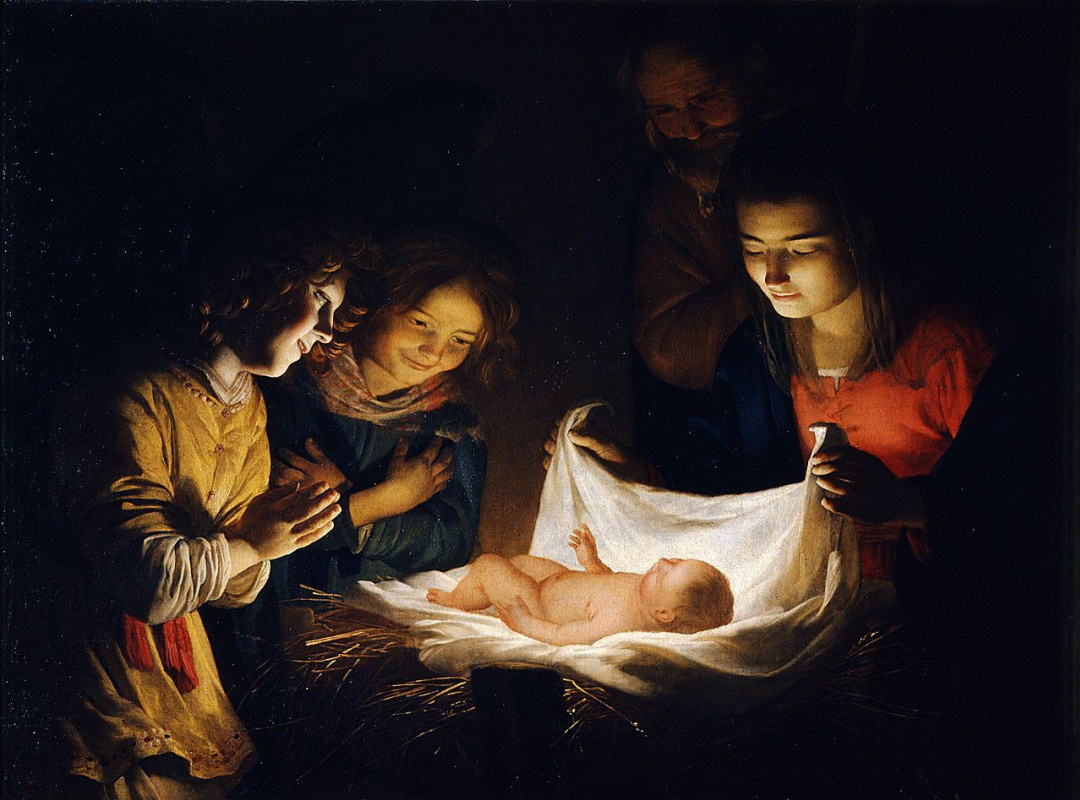 Gerrit van Honthorst. Worship The Baby