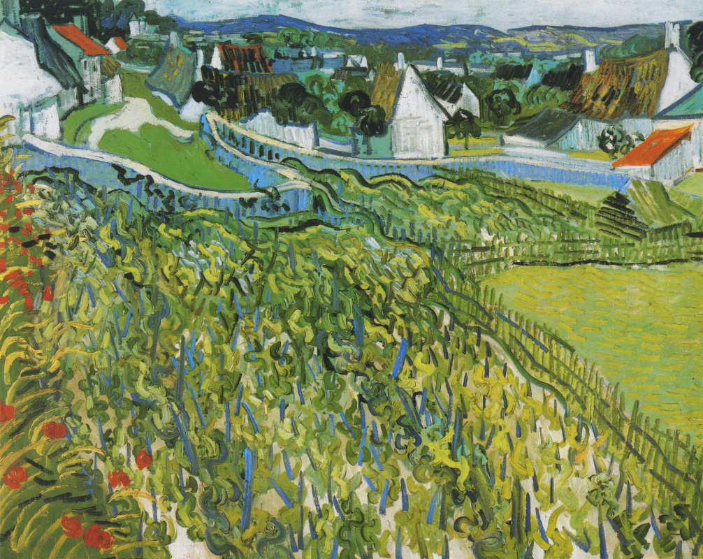 Vincent van Gogh. The vineyards and views over