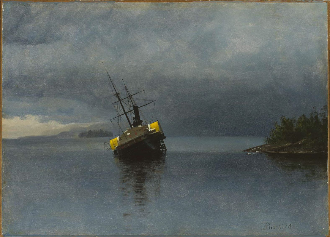 Albert Birštadt. The collapse of the "Ancona" in Loring Bay, Alaska