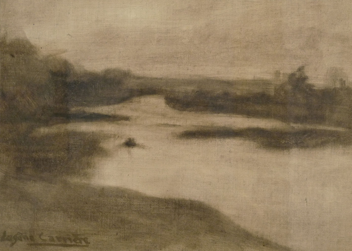 Eugene Carrier. Landscape with a river