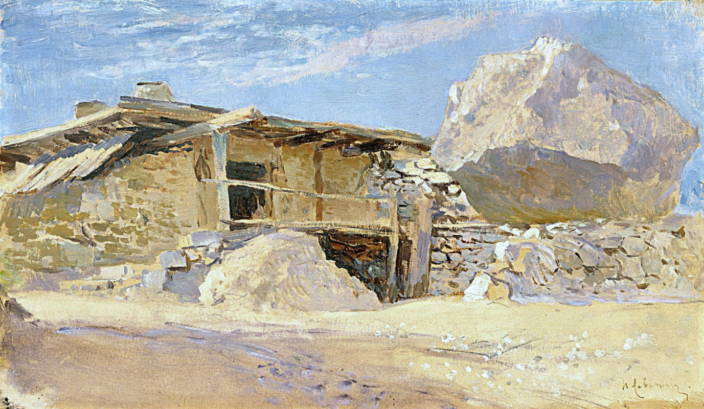 Isaac Levitan. Hut in Alupka