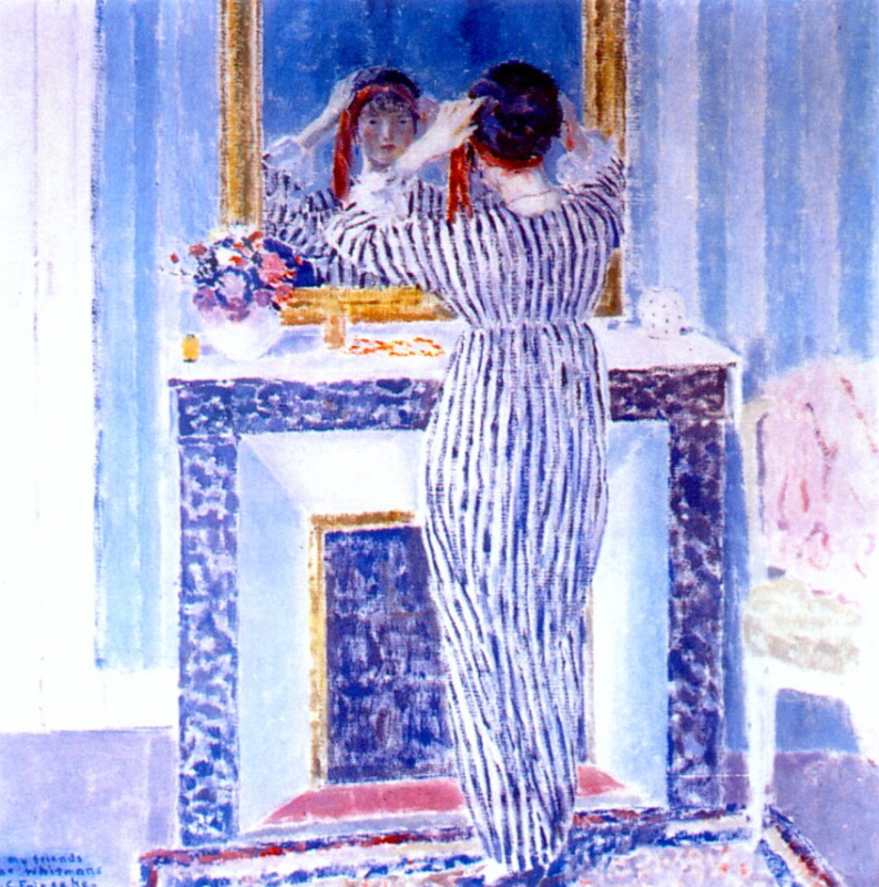 Frederick Carl Frieseke. Blue interior