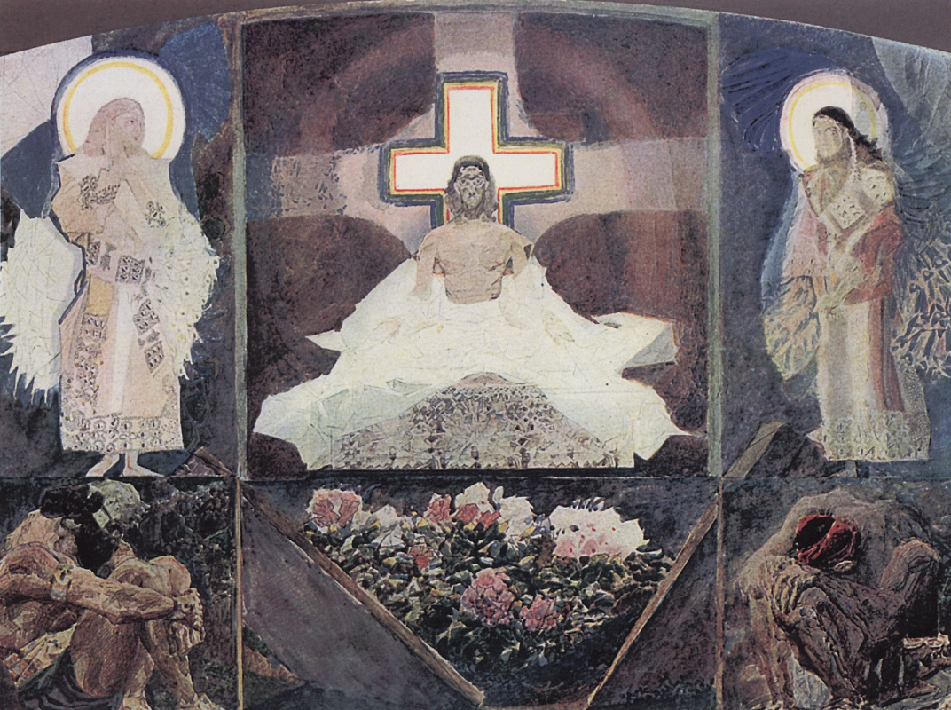 Mikhail Aleksandrovich Vrubel. Resurrección Boceto para la pintura de la catedral de Vladimir en Kiev