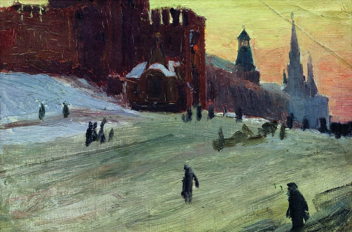 Boris Kustodiev. Moscow. Red square. Etude