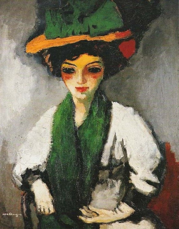 Kees Van Dongen. The woman in the green hat