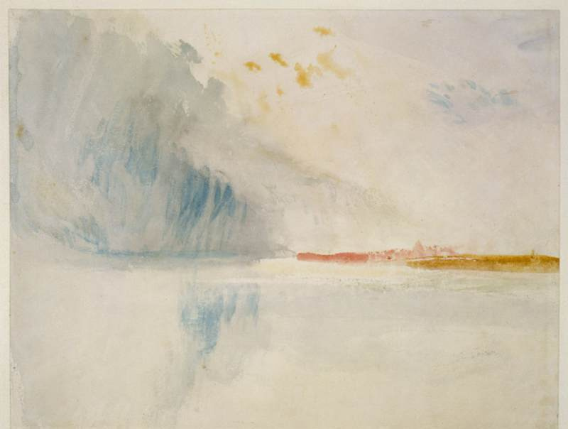Joseph Mallord William Turner. Storm clouds over the river