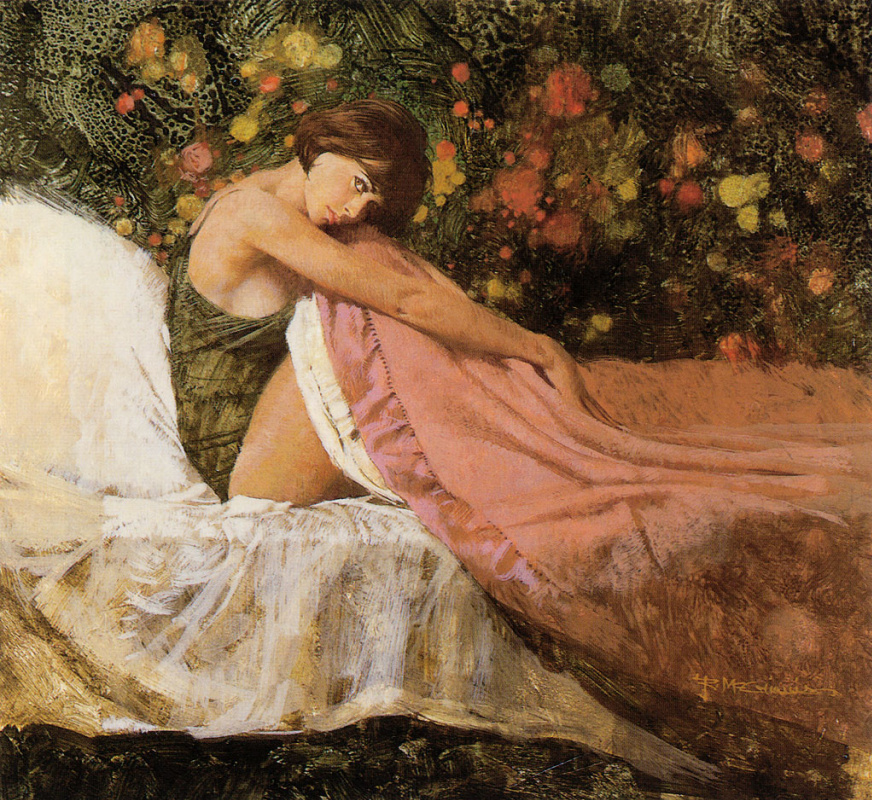 Robert McGinnis. Pink blanket