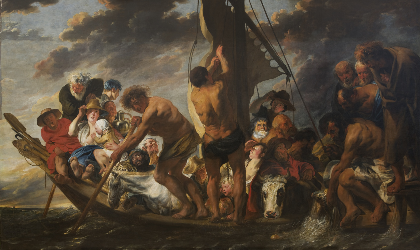 Jacob Jordaens. The Tribute Money. Peter Finding the Silver Coin in the Mouth of the Fish / The Ferry Boat to Antwerp
