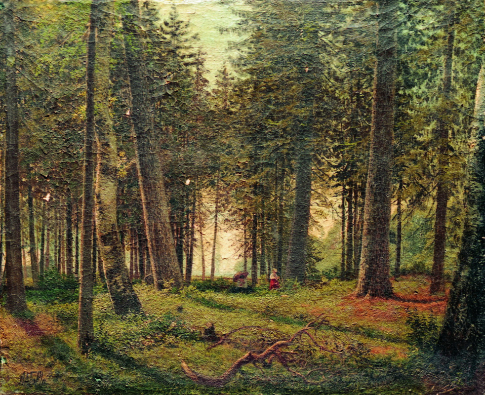 Lev Feliksovich Lagorio. In the spruce forest