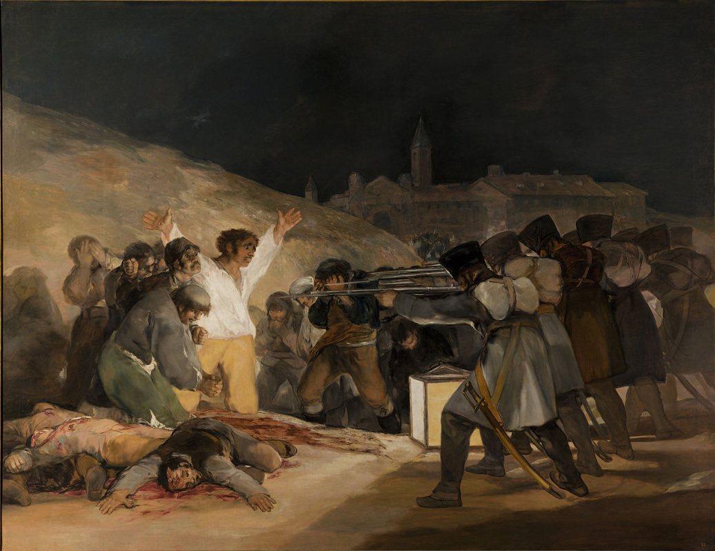 Francisco Goya. The shooting of the rebels of 3 may 1808 in Madrid