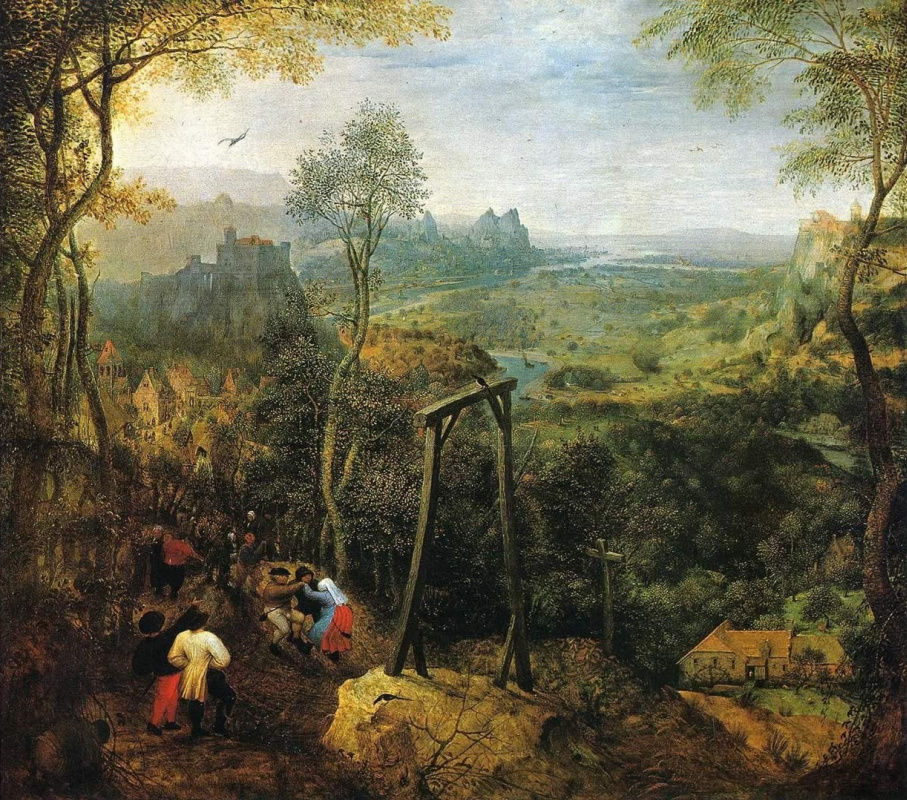 Pieter Bruegel The Elder. Magpie on the gallows
