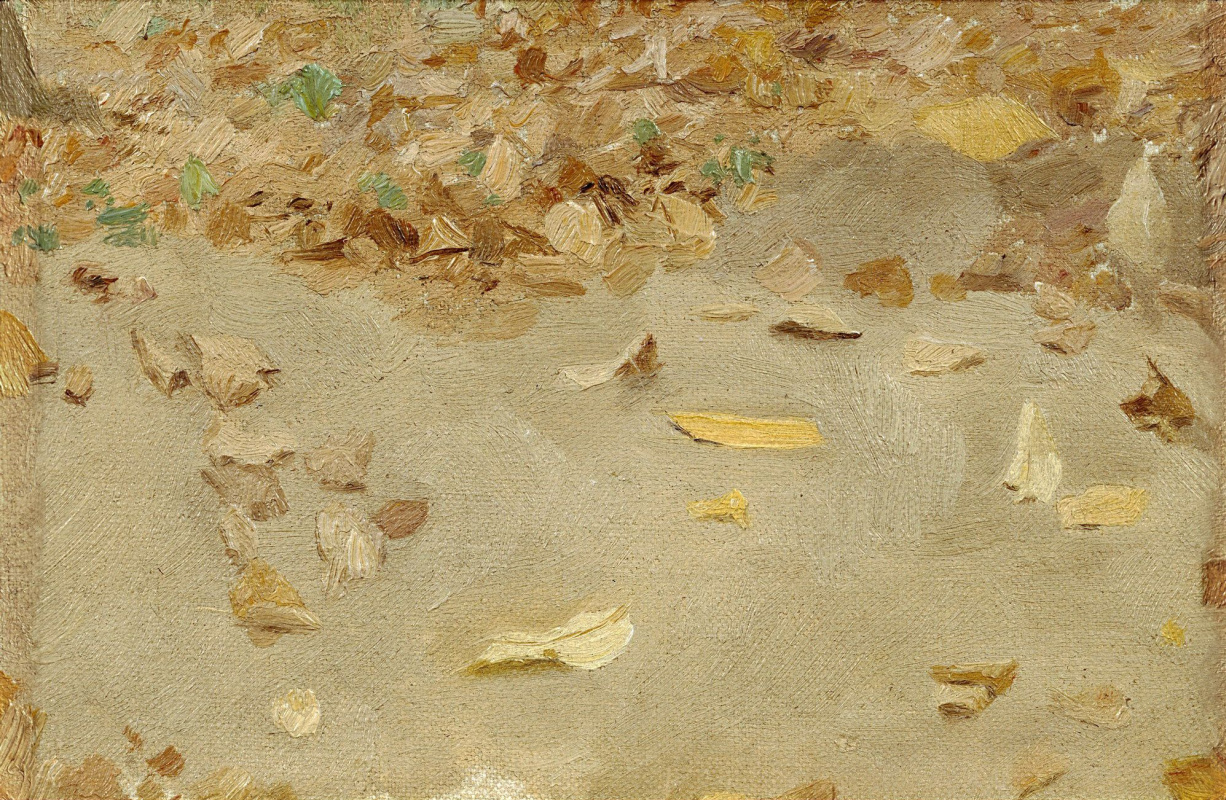 Isaac Levitan. Autumn leaves. A sketch for the painting "Autumn day. Sokolniki"