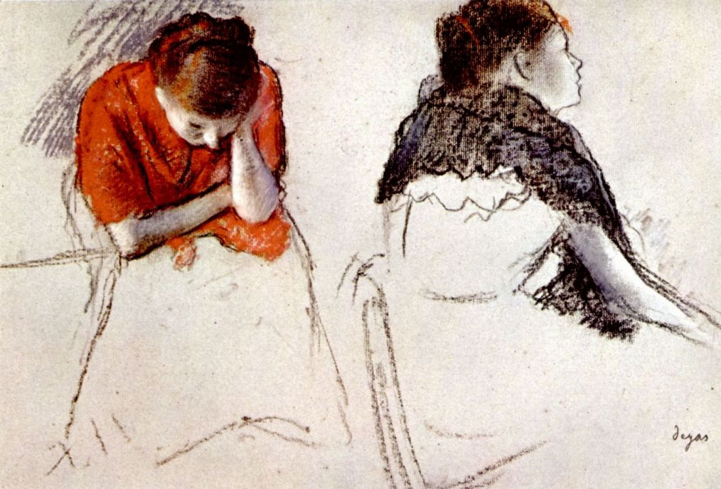 Edgar Degas. Two seated women