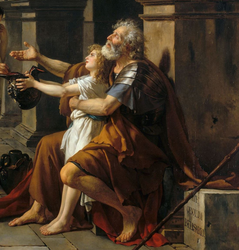 Jacques-Louis David. Belisarius begging. Fragment