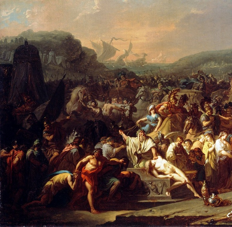 Jacques-Louis David. The funeral games: the funeral of Patroclus. Fragment