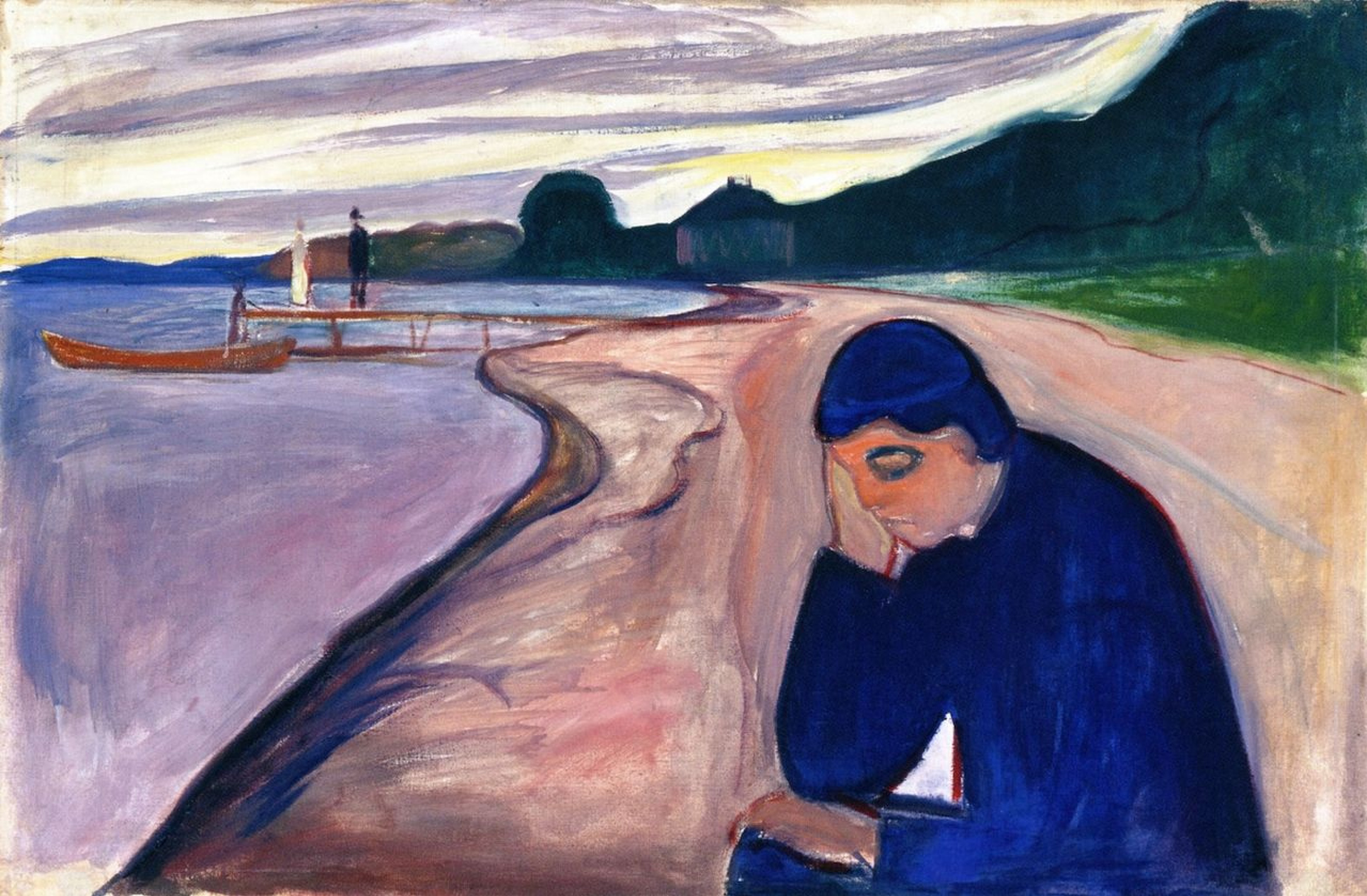 Melancholy, 1893, 129×86 cm by Edward Munch: History, Analysis