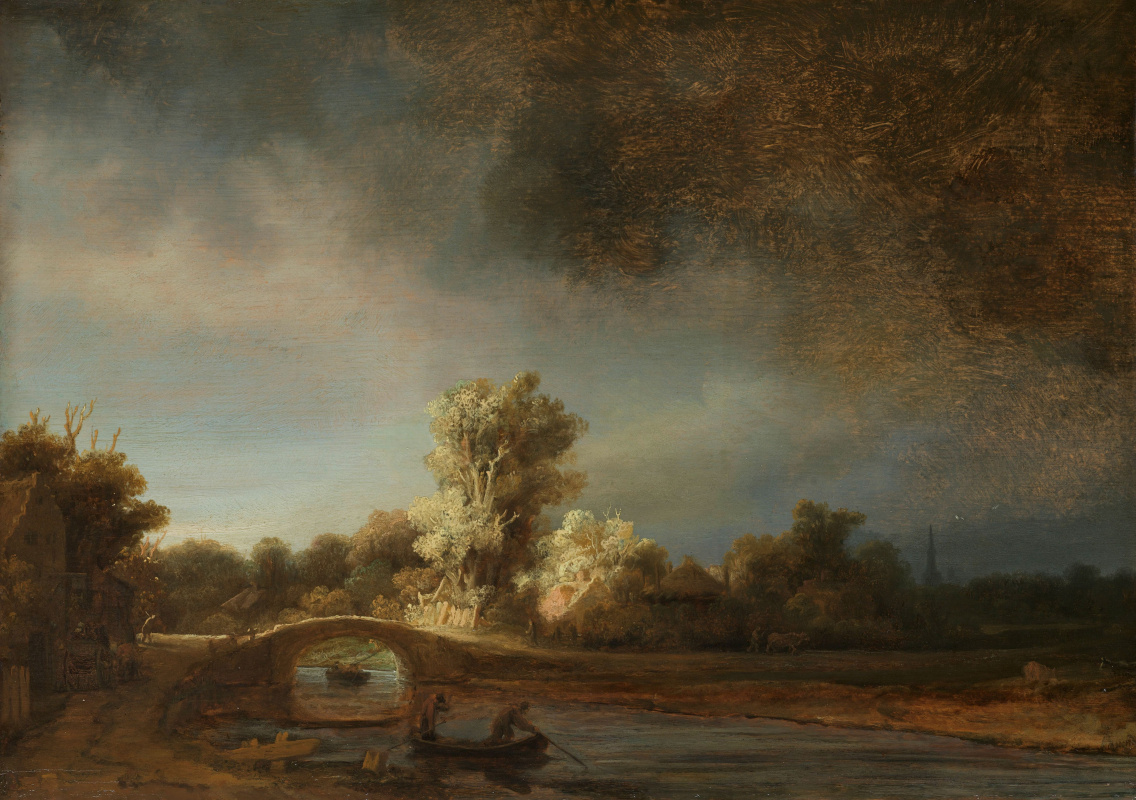 Rembrandt Harmenszoon van Rijn. Landscape with stone bridge