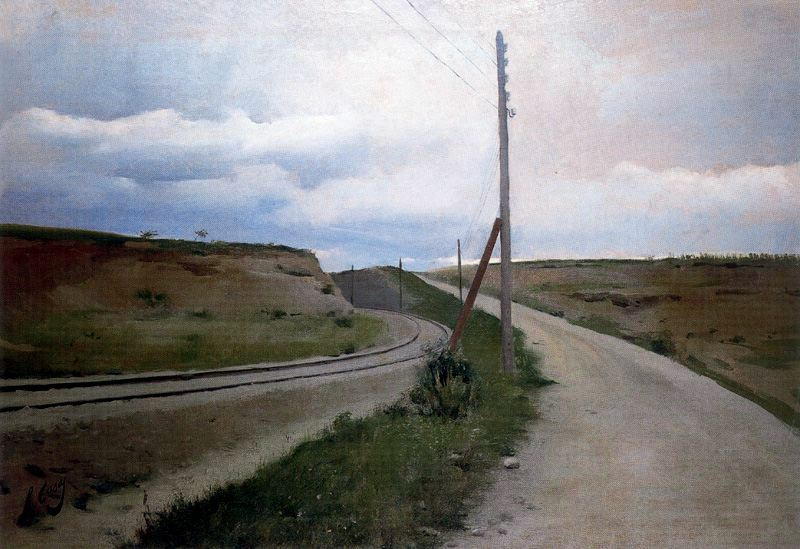 Ramon Casas i Carbó. Old road, Vilanova