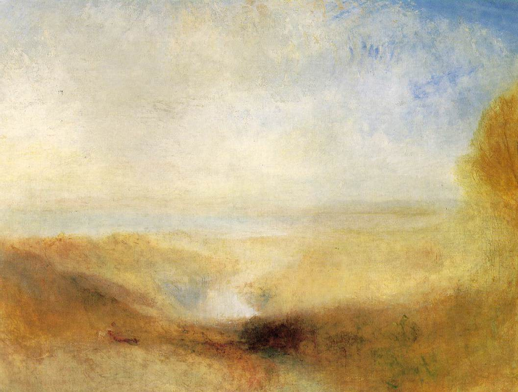 Joseph Mallord William Turner. Landscape with river and a Bay in the distance