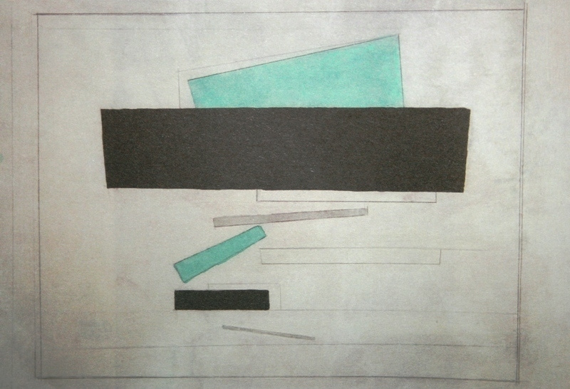 Nikolai Suetin. Composizione suprematista con rettangolo nero