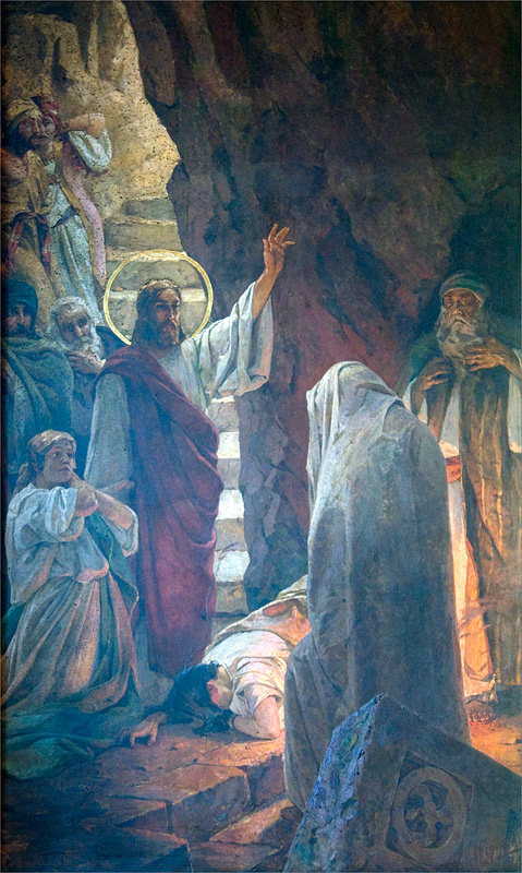 Wilhelm Kotarbinsky. The Resurrection Of Lazarus. Fragment of painting of the Vladimir Cathedral in Kiev