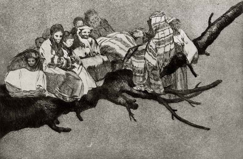 Francisco Goya. A series of "Disparates", sheet 03: the Funny nonsense