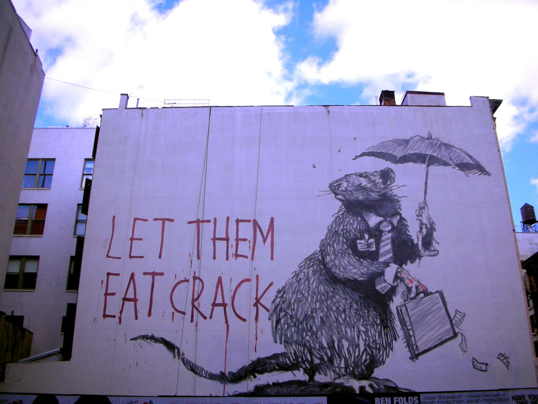 Banksy. Let them eat crack