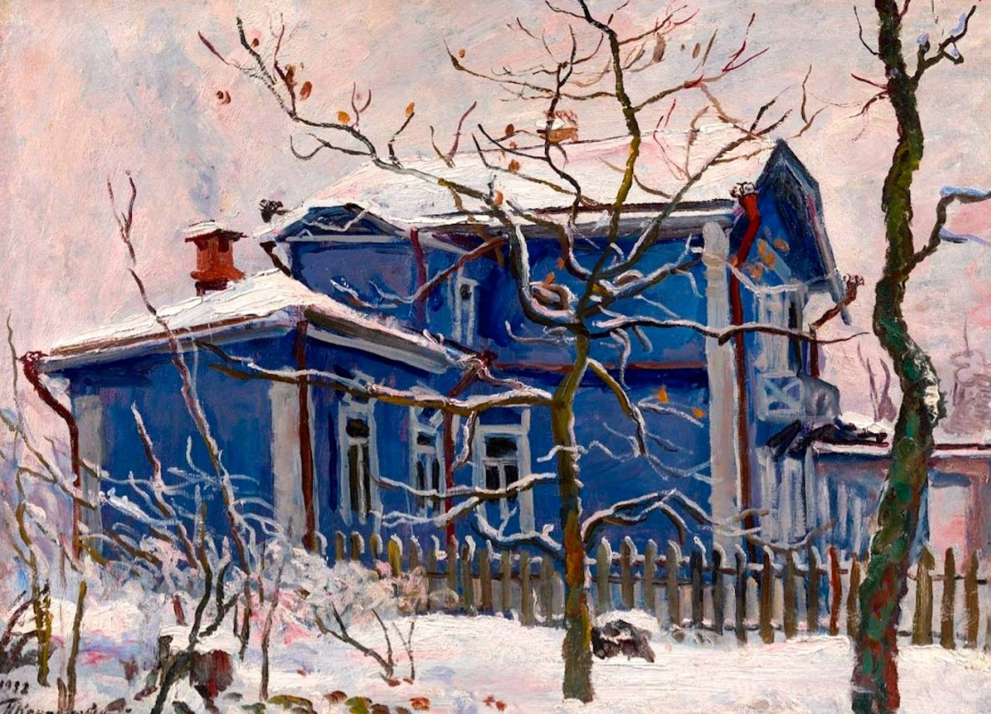 Petr Petrovich Konchalovsky. La primera nieve. Dacha azul