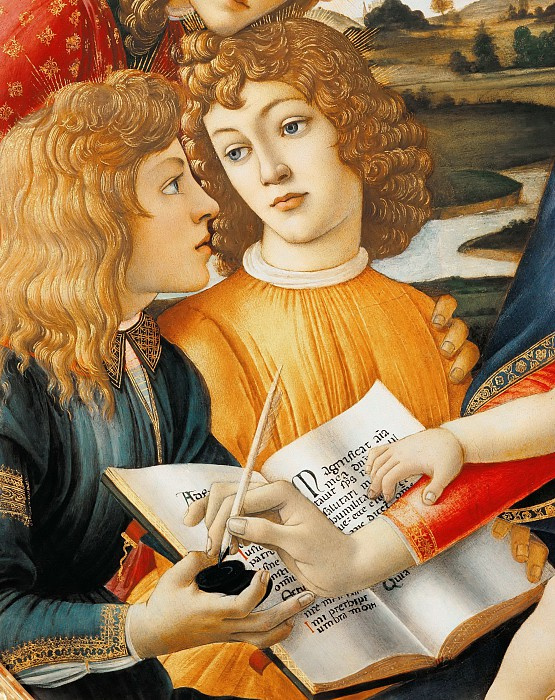 Sandro Botticelli. Madonna of the Magnificat (detail)