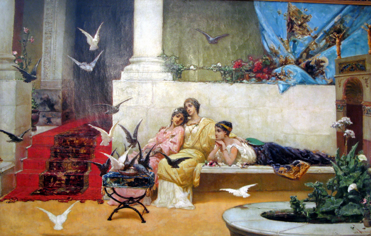 The song of the slave girls (Feeding pigeons)