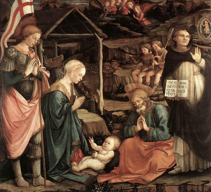 Fra Filippo Lippi. 圣徒对圣婴的崇拜
