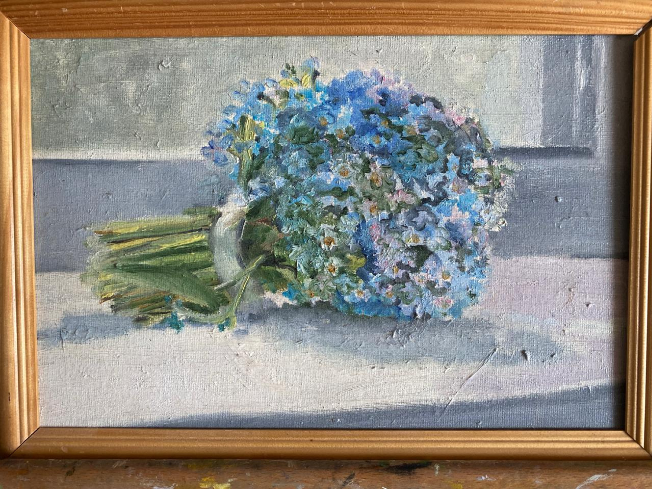 Forget-me-nots, 2000, 30×20 cm by Natalia Panferova: History