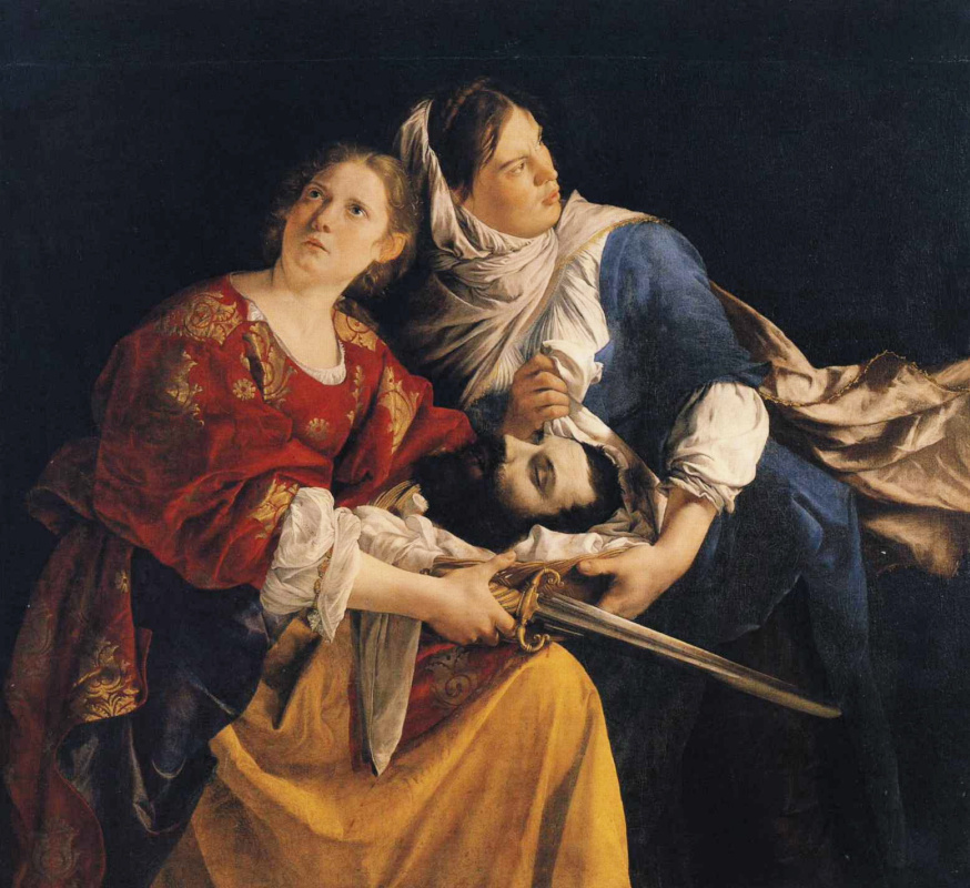 Orazio Gentileschi. Judith and her maidservant with the head of Holofernes