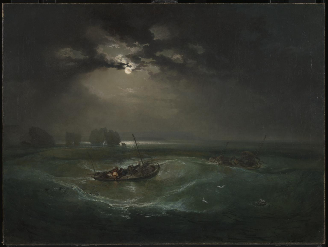 Joseph Mallord William Turner. Fishermen in the sea