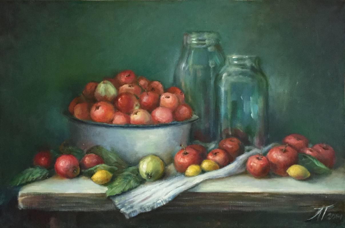 Tatiana Vladimirovna Lavdar. Still life with apples