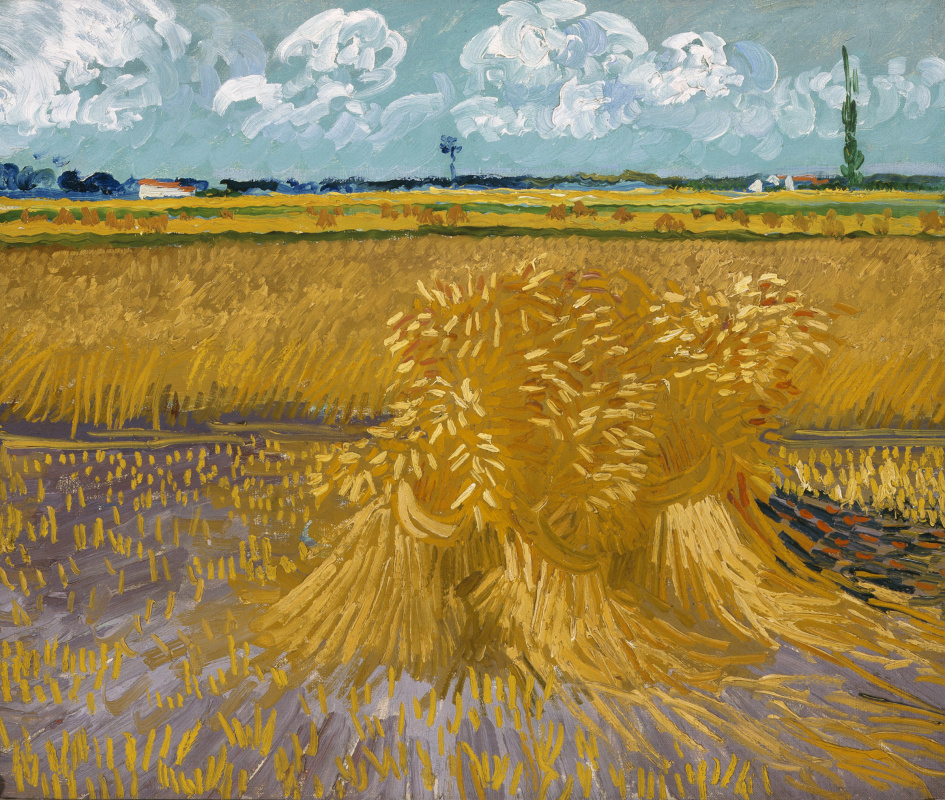 Вінсент Ван Гог. Пшеничное поле со снопами