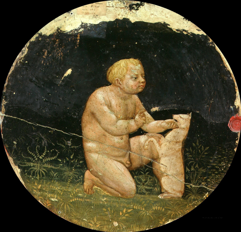 Tommaso Masaccio. Putto with dog