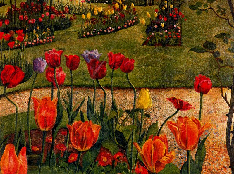 Stanley Spencer. Red tulips