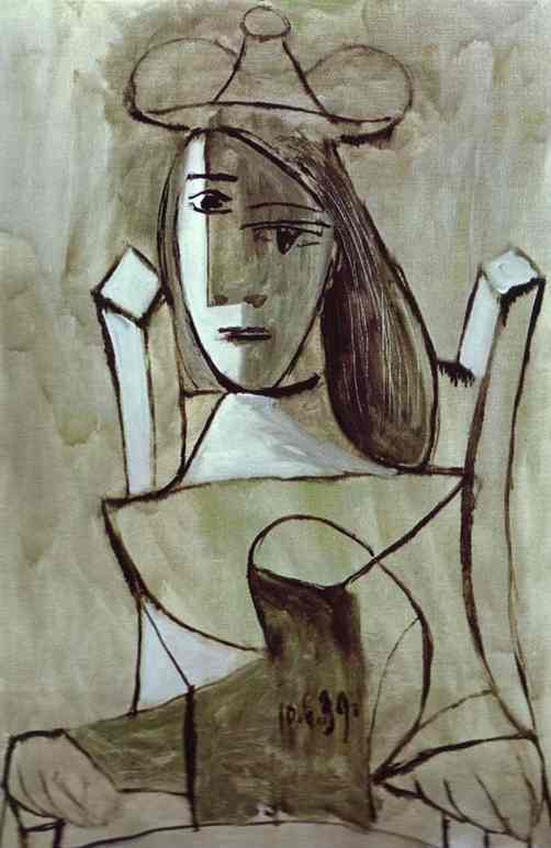 Pablo Picasso. Young girl struck by sadness