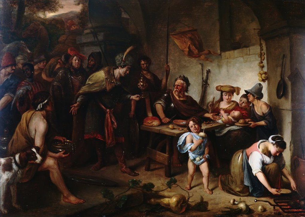 Jan Steen. Manny Kurii Dentat acepta embajadores samnitas